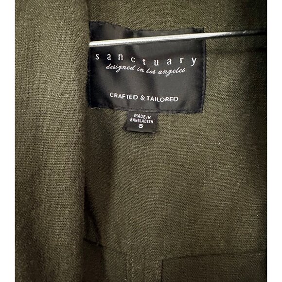 Sanctuary Linen Style Drape Vest with Pockets Size Small - Picture 4 of 5